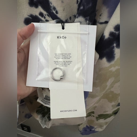 KKCO Pierced Crewneck Sweatshirt In NXN Tie-Dye Size Small New - Picture 8 of 8